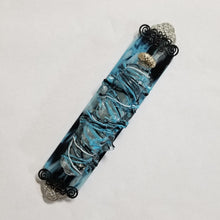 Load image into Gallery viewer, Mezuzah - Turquoise and Black