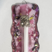 Load image into Gallery viewer, Pink with Dichroic Glass Mezuzah
